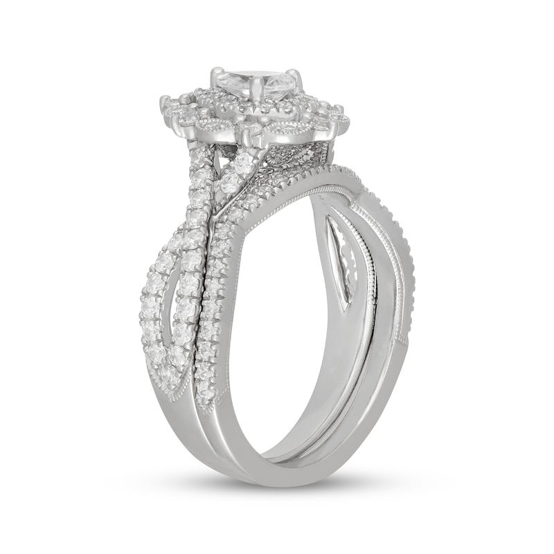 Main Image 2 of Neil Lane Pear-Shaped Diamond Halo Bridal Set 1-1/8 ct tw 14K White Gold