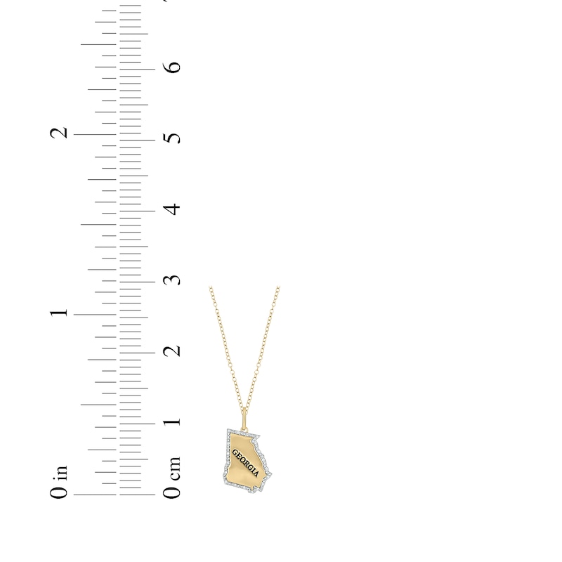 Main Image 3 of Diamond Georgia Necklace 1/20 ct tw 24K Yellow Gold Vermeil Sterling Silver 18"