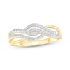 Thumbnail Image 1 of Adore Diamond Wave Anniversary Ring 1/5 ct tw 10K Yellow Gold
