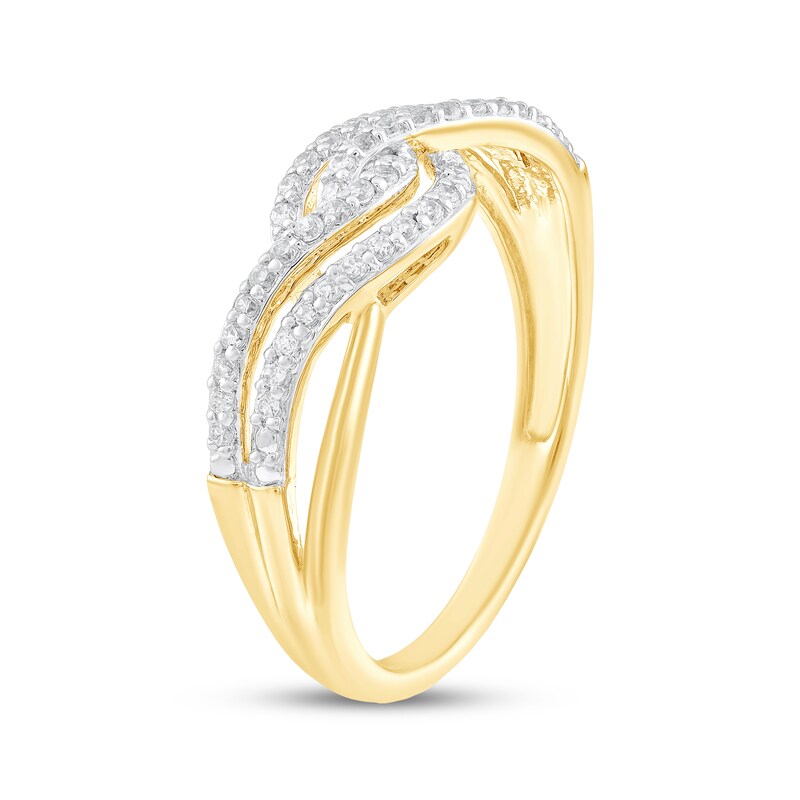 Main Image 2 of Adore Diamond Wave Anniversary Ring 1/5 ct tw 10K Yellow Gold