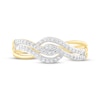 Thumbnail Image 3 of Adore Diamond Wave Anniversary Ring 1/5 ct tw 10K Yellow Gold