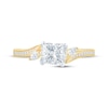 Thumbnail Image 4 of Princess-Cut Lab-Grown Diamond Engagement Ring 3/4 ct tw 14K Two-Tone Gold