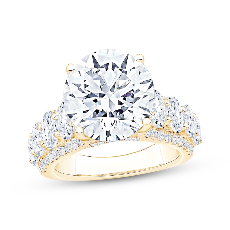 Main Image 1 of Adore Lab-Grown Diamonds Round-Cut Engagement Ring 7-1/4 ct tw 14K Yellow Gold