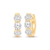 Thumbnail Image 1 of Memories Moments Magic Lab-Grown Diamond Three-Stone Hoop Earrings 1-1/2 ct tw 10K Yellow Gold