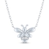 Thumbnail Image 2 of Diamond Accent Bee Necklace Sterling Silver 18"