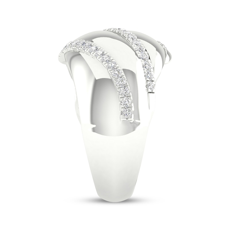 Main Image 3 of Diamond Dome Fashion Ring 3/8 ct tw Sterling Silver