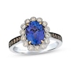 Thumbnail Image 1 of Le Vian Oval-Cut Tanzanite Halo Ring 1/2 ct tw Diamonds 14K Two-Tone Gold