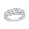 Thumbnail Image 1 of Lab-Grown Diamonds Three-Row Anniversary Ring 1-1/4 ct tw 14K White Gold
