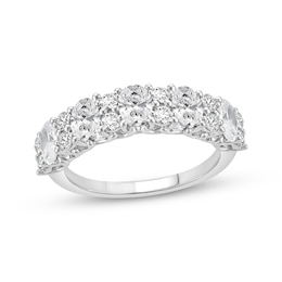 Adore Lab-Grown Diamonds Oval & Round-Cut Anniversary Ring 2 ct tw 10K White Gold