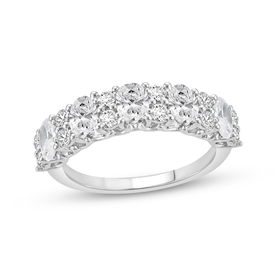 Adore Lab-Grown Diamonds Oval & Round-Cut Anniversary Ring 2 ct tw 10K White Gold