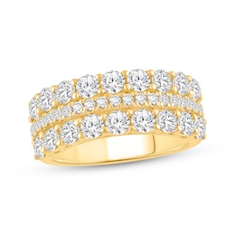 Adore Diamond Three-Row Anniversary Ring 2 ct tw 14K Yellow Gold
