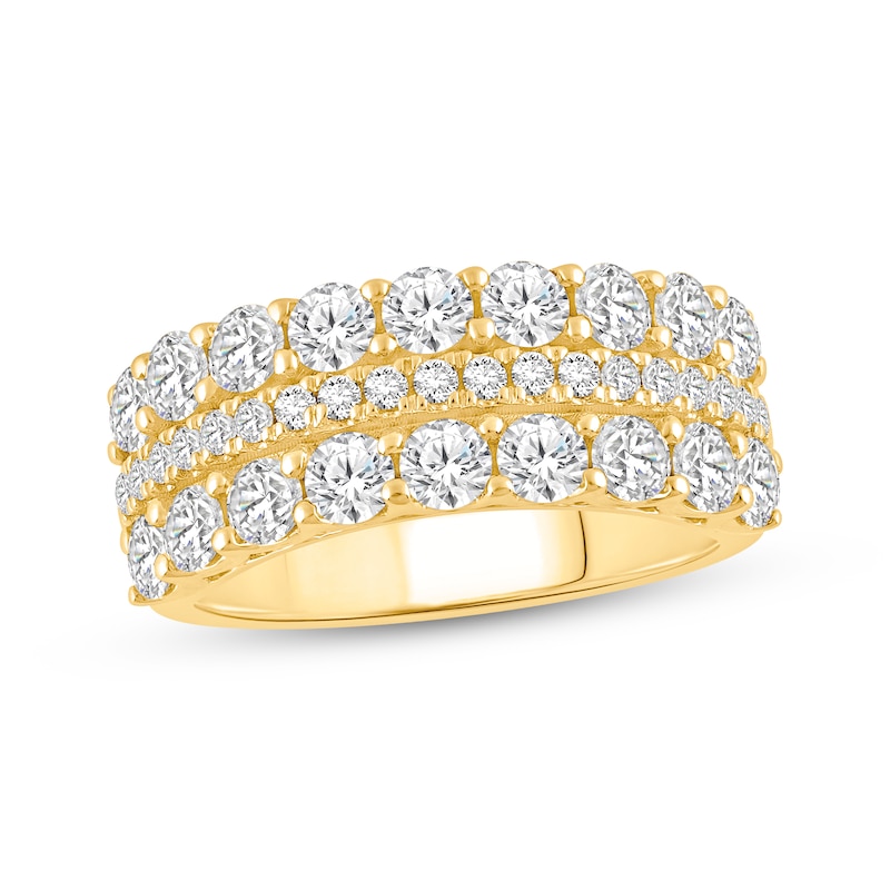 Main Image 1 of Adore Diamond Three-Row Anniversary Ring 2 ct tw 14K Yellow Gold