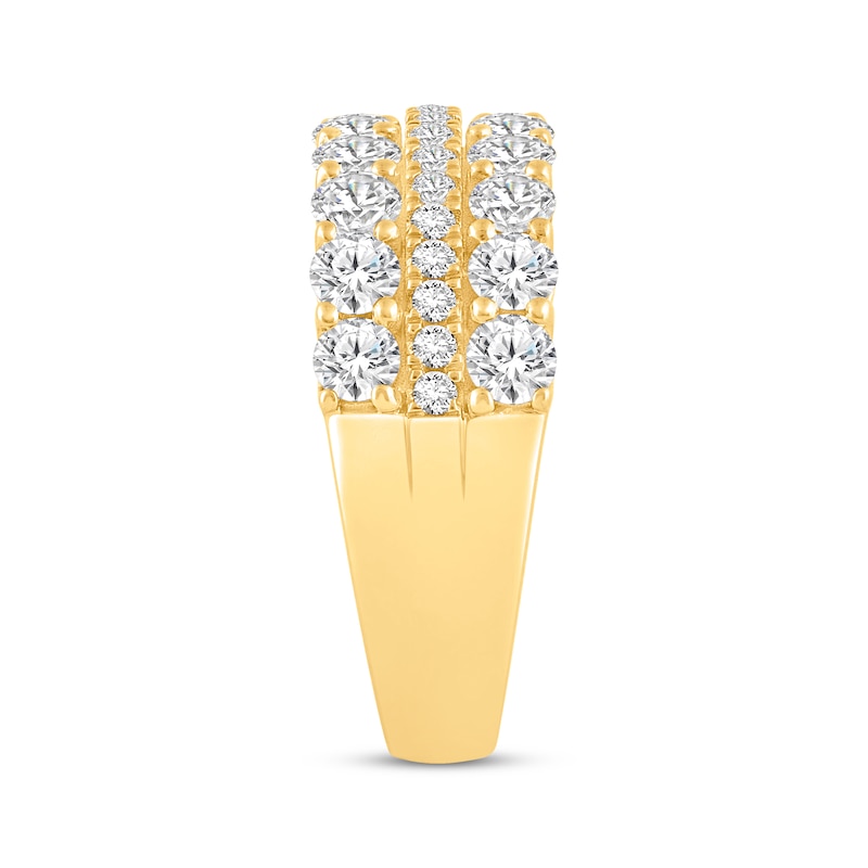 Main Image 2 of Adore Diamond Three-Row Anniversary Ring 2 ct tw 14K Yellow Gold