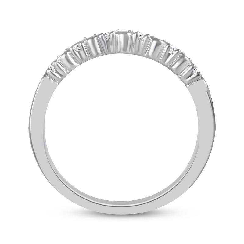 Main Image 3 of Adore Diamond Anniversary Ring 1/10 ct tw 10K White Gold