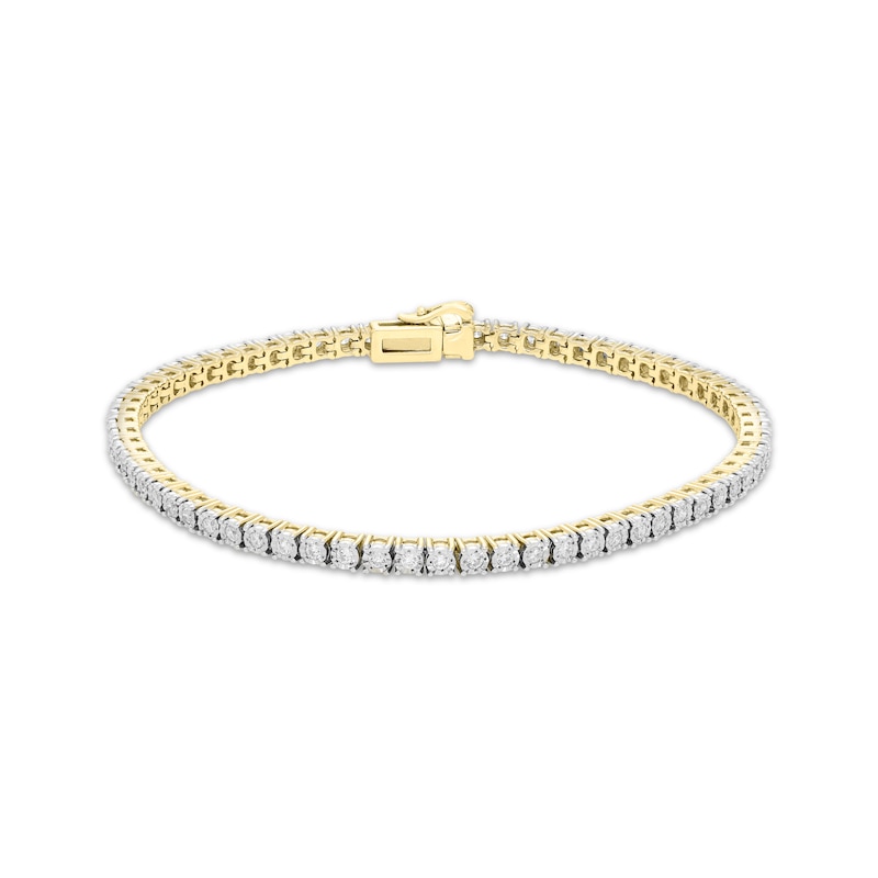 Main Image 1 of Diamond Tennis Bracelet 1 ct tw 10K Yellow Gold 7"