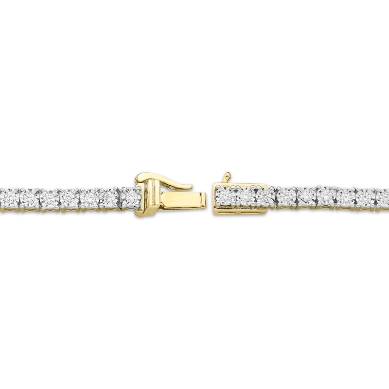 Main Image 3 of Diamond Tennis Bracelet 1 ct tw 10K Yellow Gold 7"