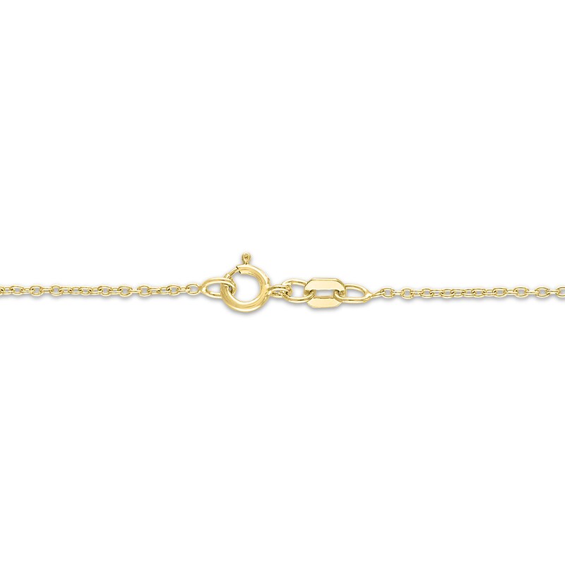 Main Image 4 of Multi-Diamond Center Cross Necklace 1/10 ct tw 10K Yellow Gold 18"