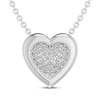 Thumbnail Image 1 of Diamond Heart Necklace 1/10 ct tw Sterling Silver 18"