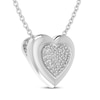 Thumbnail Image 2 of Diamond Heart Necklace 1/10 ct tw Sterling Silver 18"