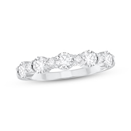 Adore Diamond Alternating Anniversary Ring 1 ct tw 10K White Gold