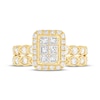 Thumbnail Image 3 of Adore Princess-Cut Multi-Diamond Engagement Ring 1 ct tw 10K Yellow Gold