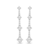 Thumbnail Image 2 of Milestones Lab-Grown Diamond Station Drop Earrings 1 ct tw 10K White Gold