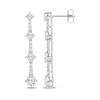 Thumbnail Image 3 of Milestones Lab-Grown Diamond Station Drop Earrings 1 ct tw 10K White Gold