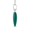 Thumbnail Image 2 of Heart-Shaped Dyed Green Chalcedony Necklace Sterling Silver 18"