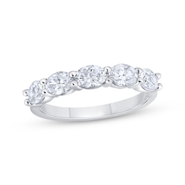 Adore Lab-Grown Diamonds Oval-Cut East-West Anniversary Ring 1-1/4 ct tw 14K White Gold