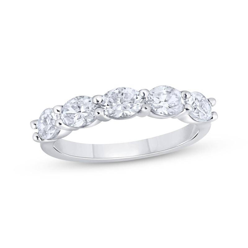 Main Image 1 of Adore Lab-Grown Diamonds Oval-Cut East-West Anniversary Ring 1-1/4 ct tw 14K White Gold