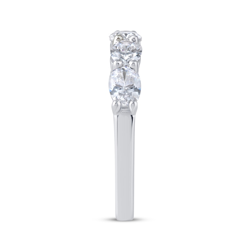 Main Image 2 of Adore Lab-Grown Diamonds Oval-Cut East-West Anniversary Ring 1-1/4 ct tw 14K White Gold