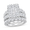 Thumbnail Image 1 of Adore Lab-Grown Diamonds Emerald-Cut Halo Bridal Set 7 ct tw 18K White Gold