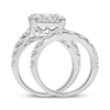 Thumbnail Image 2 of Adore Lab-Grown Diamonds Emerald-Cut Halo Bridal Set 7 ct tw 18K White Gold