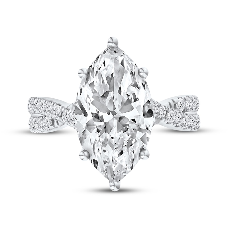 Main Image 3 of Adore Lab-Grown Diamonds Marquise-Cut Engagement Ring 4-1/3 ct tw 14K White Gold