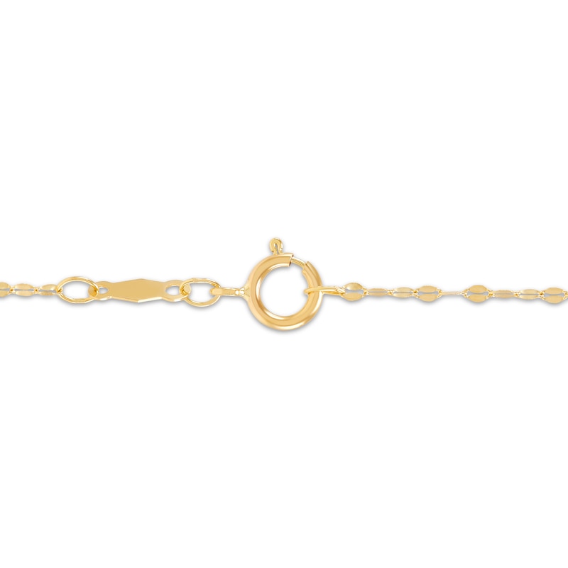 Main Image 3 of Cultured Pearl Lariat Double Drop Mirror Chain Necklace 10K Yellow Gold 17"