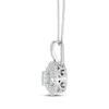 Thumbnail Image 3 of Diamond Double-Halo Necklace 1/2 ct tw 14K White Gold 18"