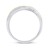Thumbnail Image 3 of Men's Diamond Ring 1/10 ct tw Sterling Silver & 14K Yellow Gold Plating
