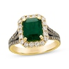 Thumbnail Image 1 of Le Vian Emerald-Cut Emerald Ring 1-1/6 ct tw Diamonds 14K Honey Gold