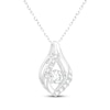 Thumbnail Image 2 of Unstoppable Love Lab-Grown Diamond Marquise Frame Necklace 1/3 ct tw 10K White Gold 18"