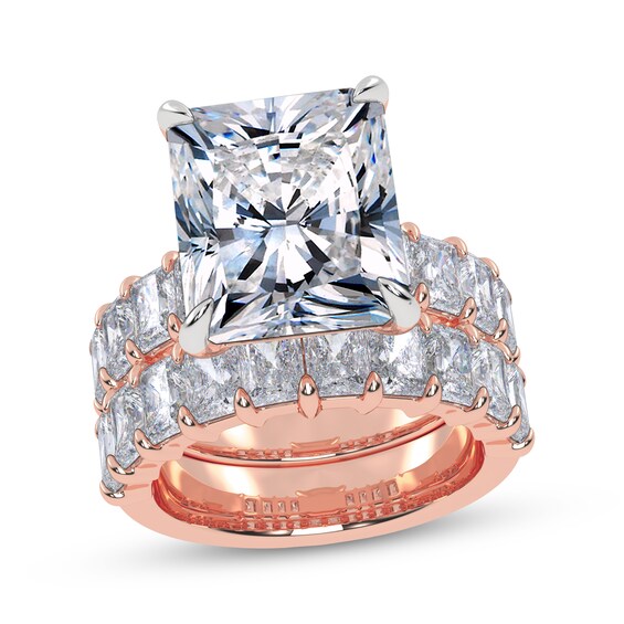 Adore Lab-Grown Diamonds Certified Radiant-Cut Bridal Set 12 ct tw 14K Rose Gold