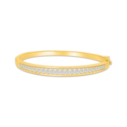 KAY Lab-Grown Diamonds Bangle Bracelet 1-1/2 ct tw 24K Yellow Gold Vermeil Sterling Silver