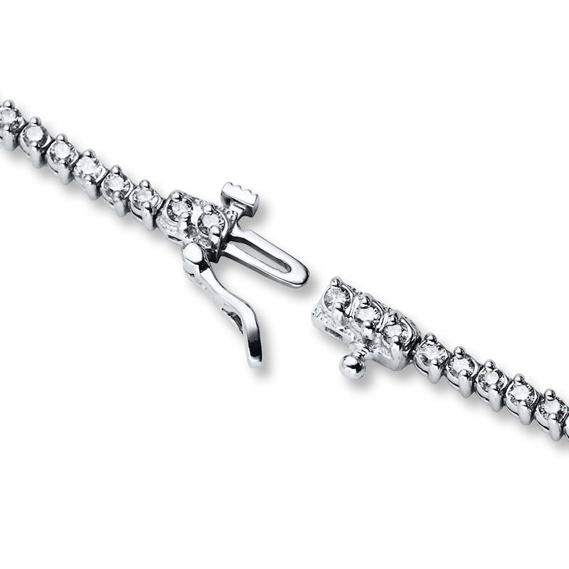 Main Image 2 of Diamond Line Bracelet 2 cts tw Round-cut 14K White Gold