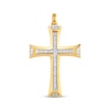 Men's Diamond Cross Pendant 1/2 ct tw Round-cut 10K Yellow Gold
