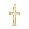 Men's Diamond Cross Pendant 1/2 ct tw Round-cut 10K Yellow Gold