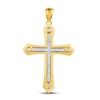 Thumbnail Image 1 of Men's Diamond Cross Pendant 1/5 ct tw Round-cut 10K Yellow Gold