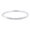 Thumbnail Image 1 of Diamond Bangle Bracelet 1/10 ct tw Round-cut Sterling Silver