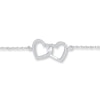 Thumbnail Image 1 of Heart Anklet 1/10 ct tw Diamonds Sterling Silver 9"