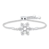 Thumbnail Image 0 of Snowflake Bolo Bracelet Diamond Accents Sterling Silver