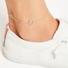Thumbnail Image 2 of Diamond Heart Anklet 1/10 ct tw Round-cut Sterling Silver
