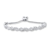 Thumbnail Image 1 of Diamond Infinity Bolo Bracelet 1/2 ct tw Sterling Silver 9.5"